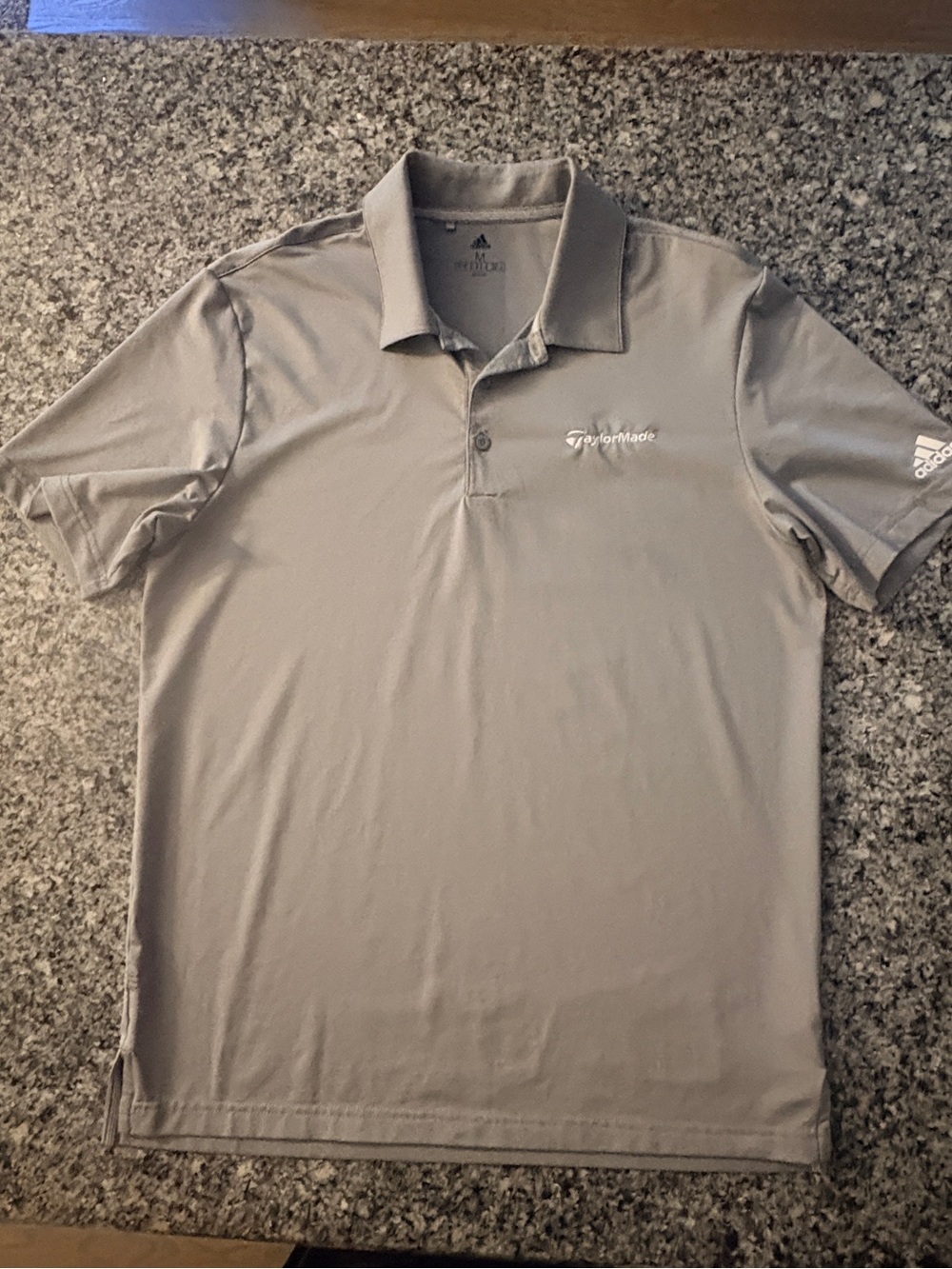 adidas Men’s Light Gray Polo Shirt with White Logos